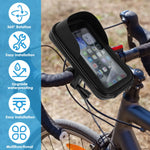 360° Rotatable Bike Phone Holder Bag Waterproof Motorcycle Handlebar Bag Bicycle Pouc lifestyle view