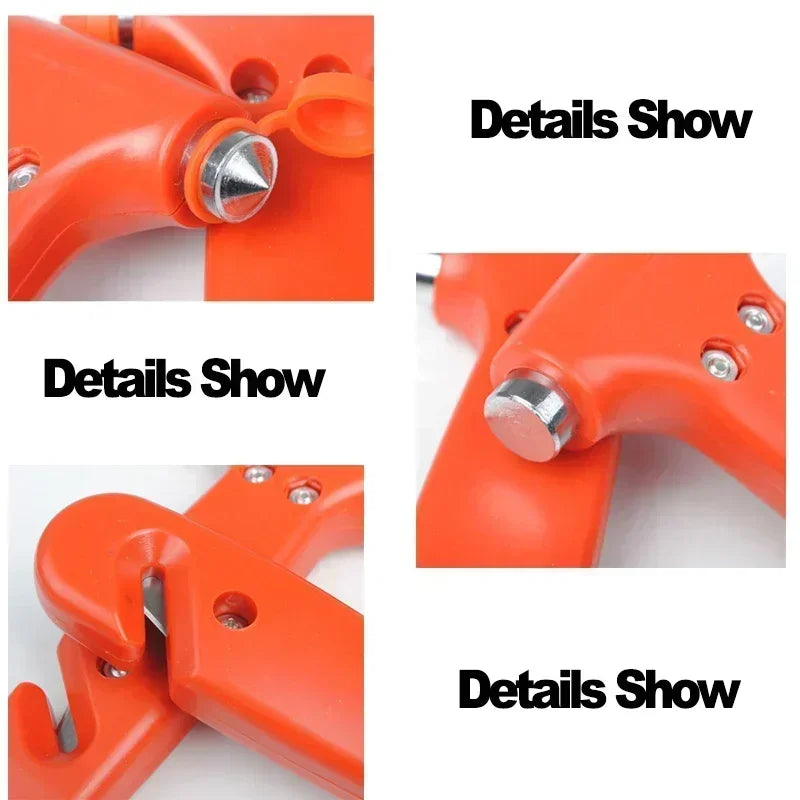 Car Emergency Safety Hammer Seat Belt Cutter Window Glass Breaker close-up view