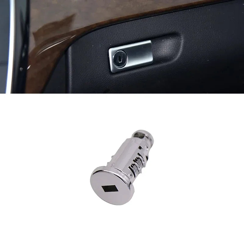 Car Glove Box Lock Cylinder Switch Handle For Mercedes BENZ W204 W205 W251 W221 W176 G close-up view