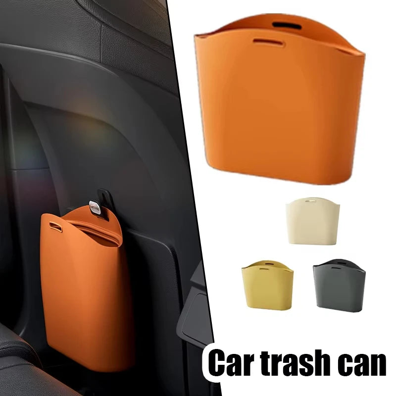 Silicone Car Trash Can Foldable Hanging Car Organizer