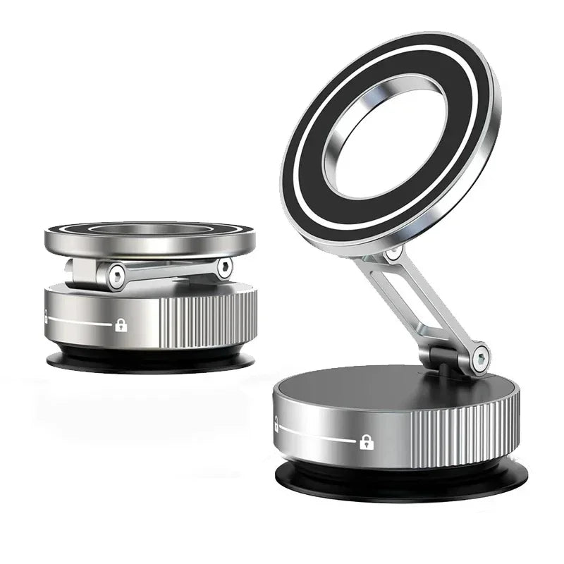 Foldable Magnetic Phone Holder | 360° Adjustable Vacuum Car Mount for Car, Desk, Bath lifestyle view