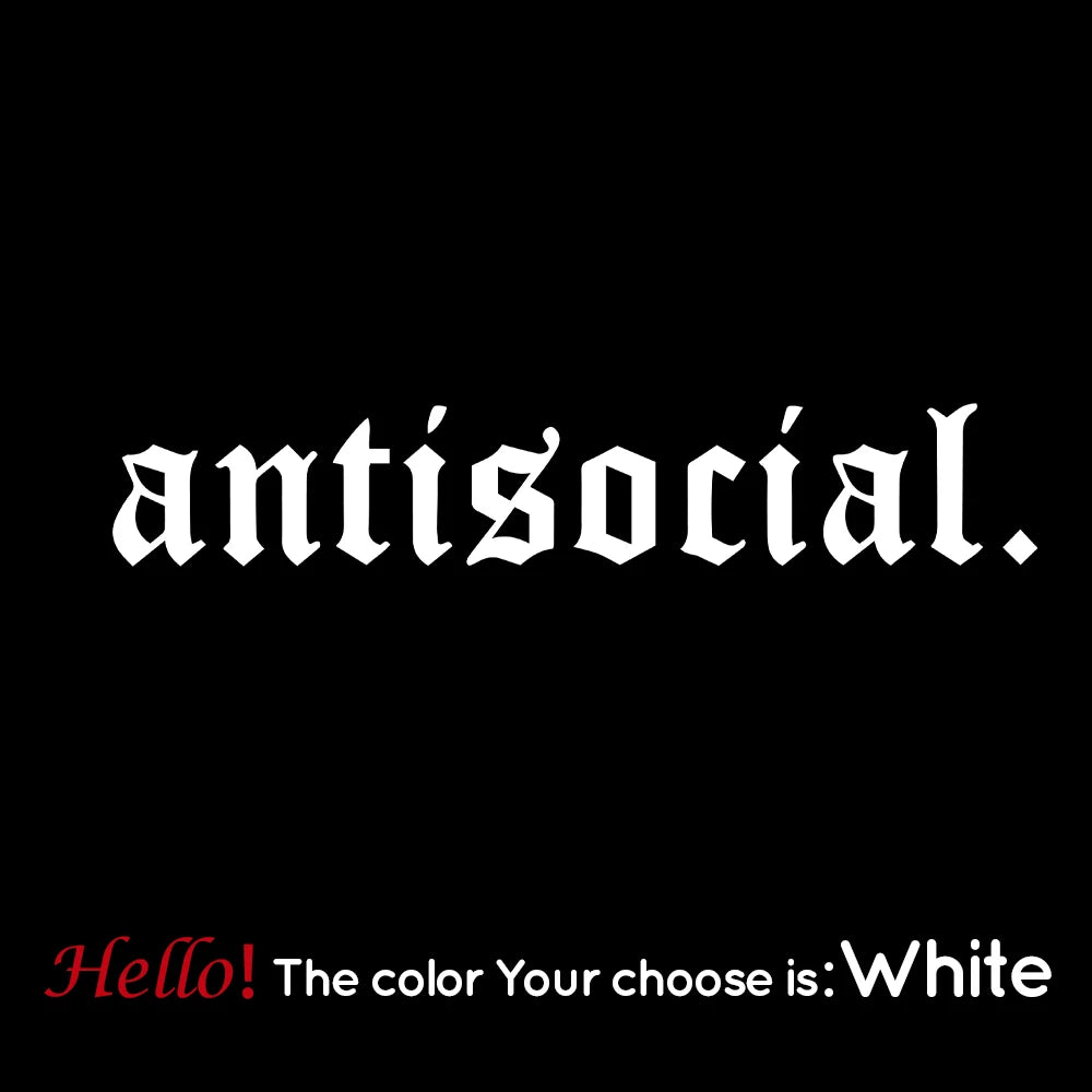 Car-Styling Antisocial Stickers On The Car Vinyl Decal Decorate Sticker Waterproof Fa alternate view