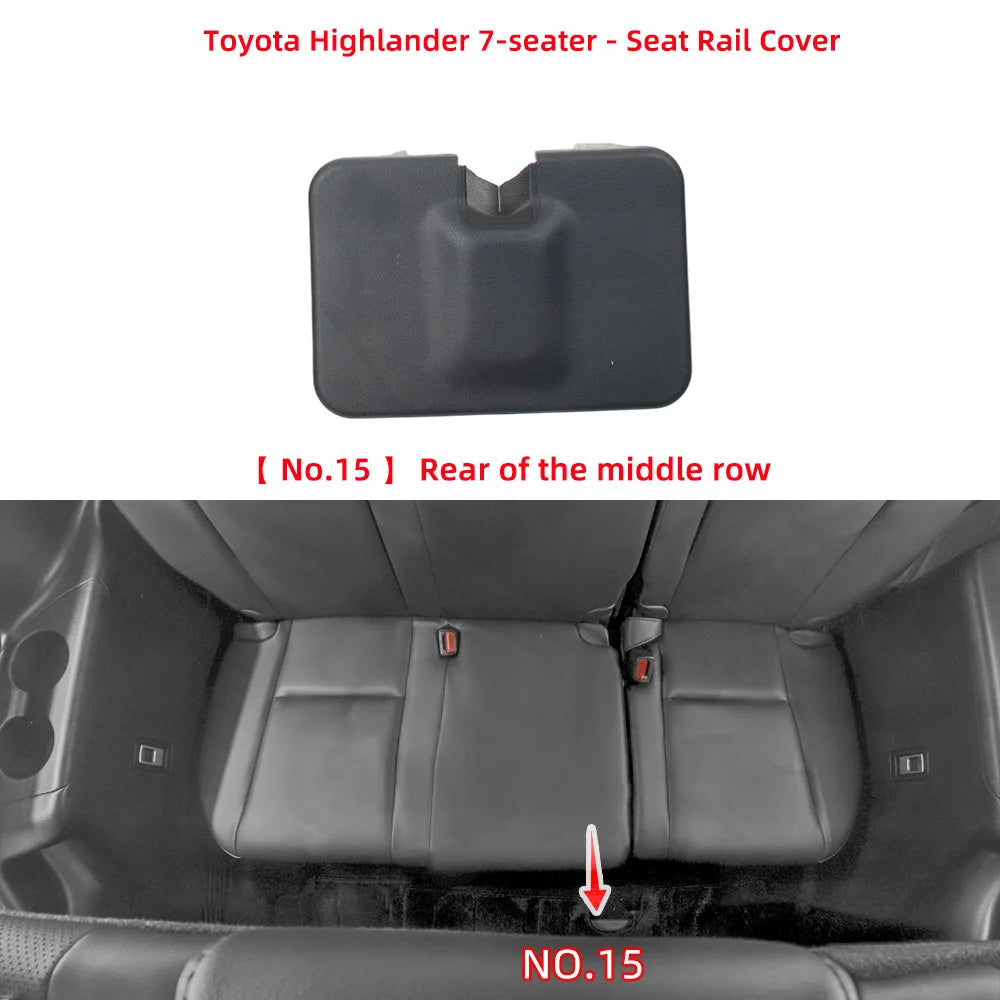 Car Rear Seat Rail Cover Replacement For Toyota Highlander XU40 XU50 2015-2021 2nd Ro alternate view