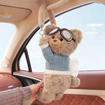 Bear Cartoon Hanging Car Armrest Tissue Box, 1 Pack lifestyle view