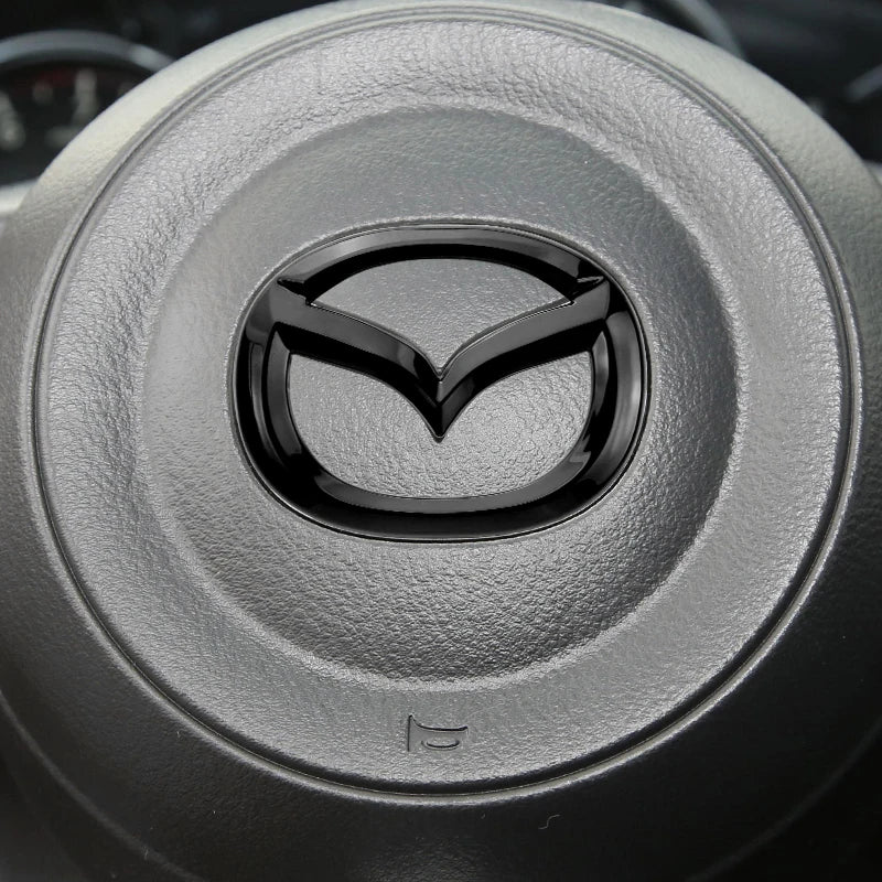 Mazda Steering Wheel Center Sticker – ABS Emblem for CX-4, CX-5, Atenza, Axela
