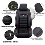 2PCS Car Seat Cover Premium PU Leather Front Seat Cushion Four Season Universal for Most Car SUV Car Interior Seat Protection Cover