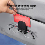 Universal Car Sun Visor Eyeglass Hanger Clip PU Leather Magnetic Glasses Holder Multi-Function Storage Auto Interior Accessories