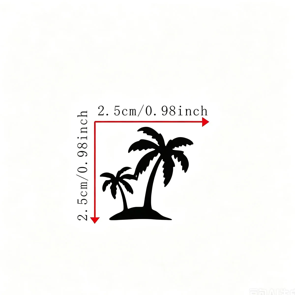 palm tree Decal Waterproof Sticker Car Rearview Mirror Windshield Side Window Sun Visor Ocean Beach Vinyl universal Fit Auto