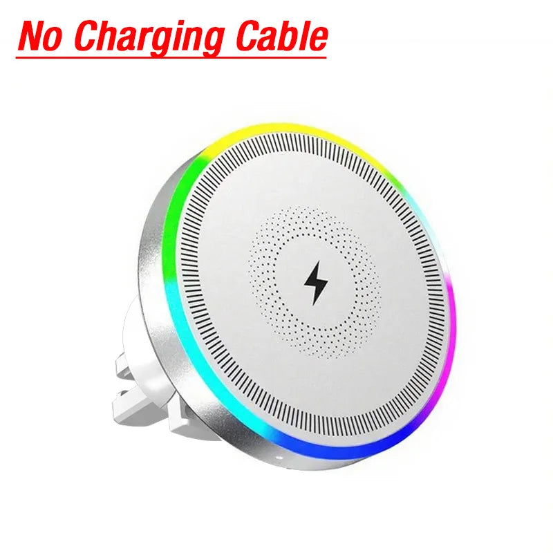RGB Light Car Magnetic Phone Holder | Wireless Charger for Magsafe iPhone lifestyle view