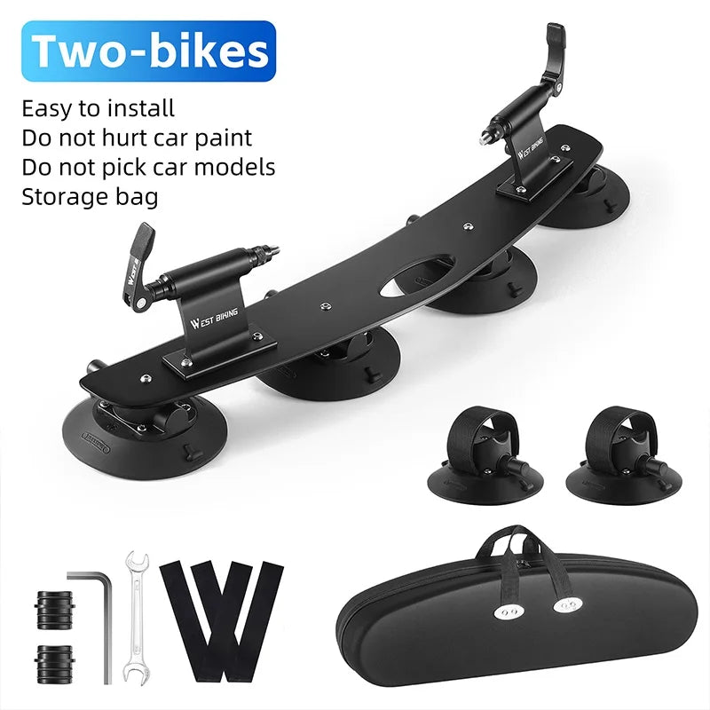 WEST BIKING Bike Rack Vacuum Suction Roof-Top Car Rack | Quick Install Bicycle Roof Suck detail view