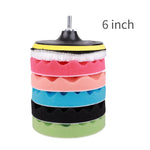 8Pcs 3/5/7 Inch Car Polishing Kit | Self-Adhesive Buffing and Waxing Pad Set with Dri alternate view