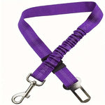 Reflective Dog Seat Belt for Cars | Adjustable Nylon Safety Harness with Bungee close-up view