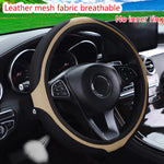 Steering Wheel Cover Without Inner Ring 37-38cm Faux Leather Diamond detail view