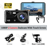 4-Inch Touch Screen Dual-Lens Car DVR | 1080P Dash Cam with Parking Monitor detail view
