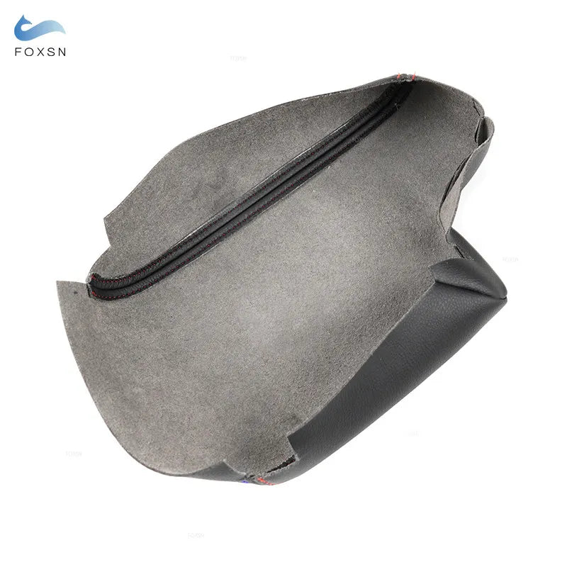LHD/RHD For BMW 3 Series E46 1998- 2005 Car Interior Center Control Console Armrest Box Pad Black-red&blue line Leather Cover