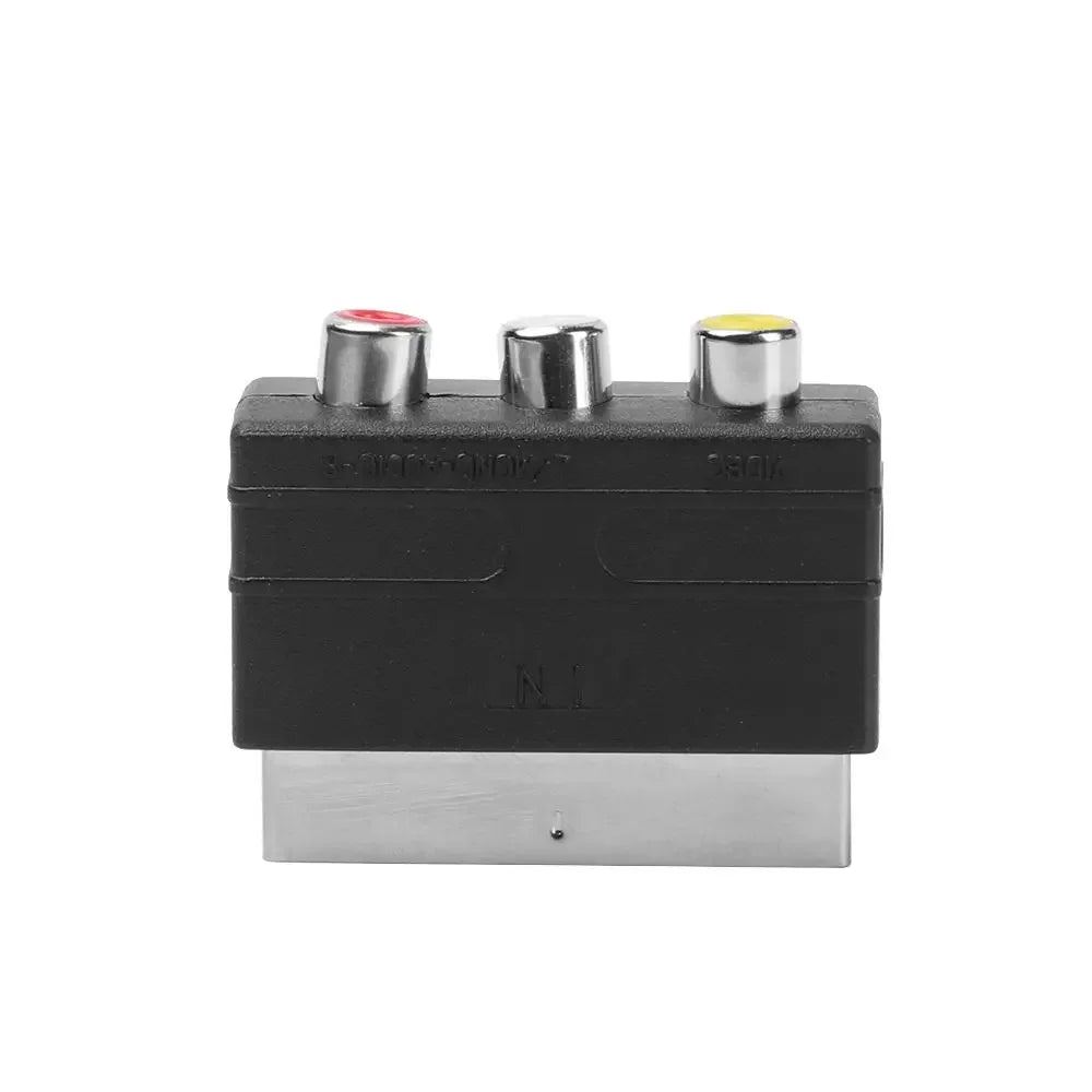Scart Male Plug to 3RCA Phono Female AV Adapter | Input Cable for PS4 Wii DVD VCR alternate view