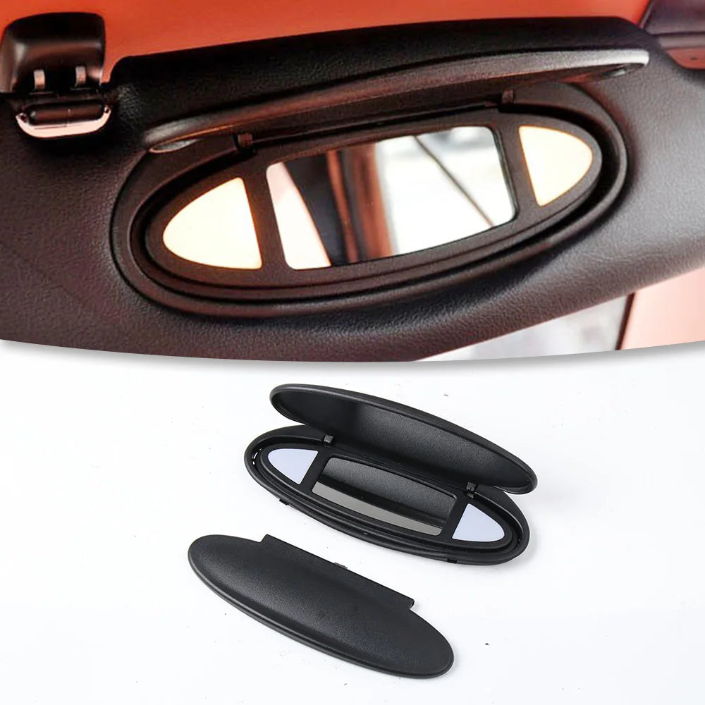 Black Sun Visor Vanity Mirror Cover/Accessories For Porsche 911/996/997/986/987 99773103115A12 Makeup Mirror Replacement Parts