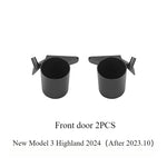 Car Door Cup Holder for Tesla Model 3/Y/3+ | Storage Organizer 2021-2024 close-up view