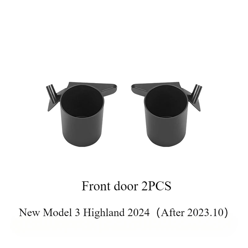 Car Door Cup Holder for Tesla Model 3/Y/3+ | Storage Organizer 2021-2024 close-up view