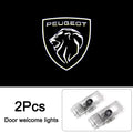 HD LED Welcome Light Car Door Projector Lamps for Peugeot Models | Carbon Fiber Black detail view