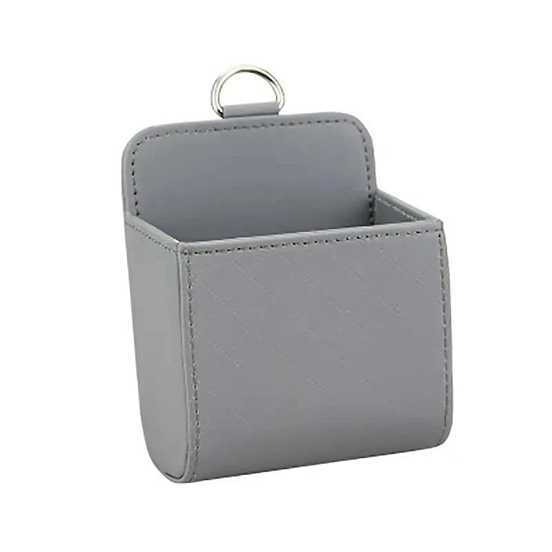 Car Phone Holder Air Vent Storage Box | PU Leather Car Organizer for Phone Glasses alternate view