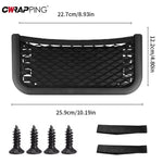 Car Mesh Storage Net Phone Holder with Elastic Top Cord additional angle
