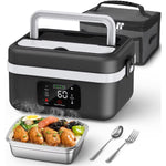 8000mAh Cordless Electric Lunch Box Portable Food Heater for Car Truck Driver 304 Stainless Steel Heated Bento Box for Outdoor Work