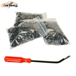 YUEYANG 200pcs car hybrid fasteners door trim bumper rivet holder engine hood mudguard close-up view
