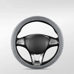 Universal Elastic Car Silicone Steering Wheel Cover Tire Texture Soft No Inner Ring S alternate view