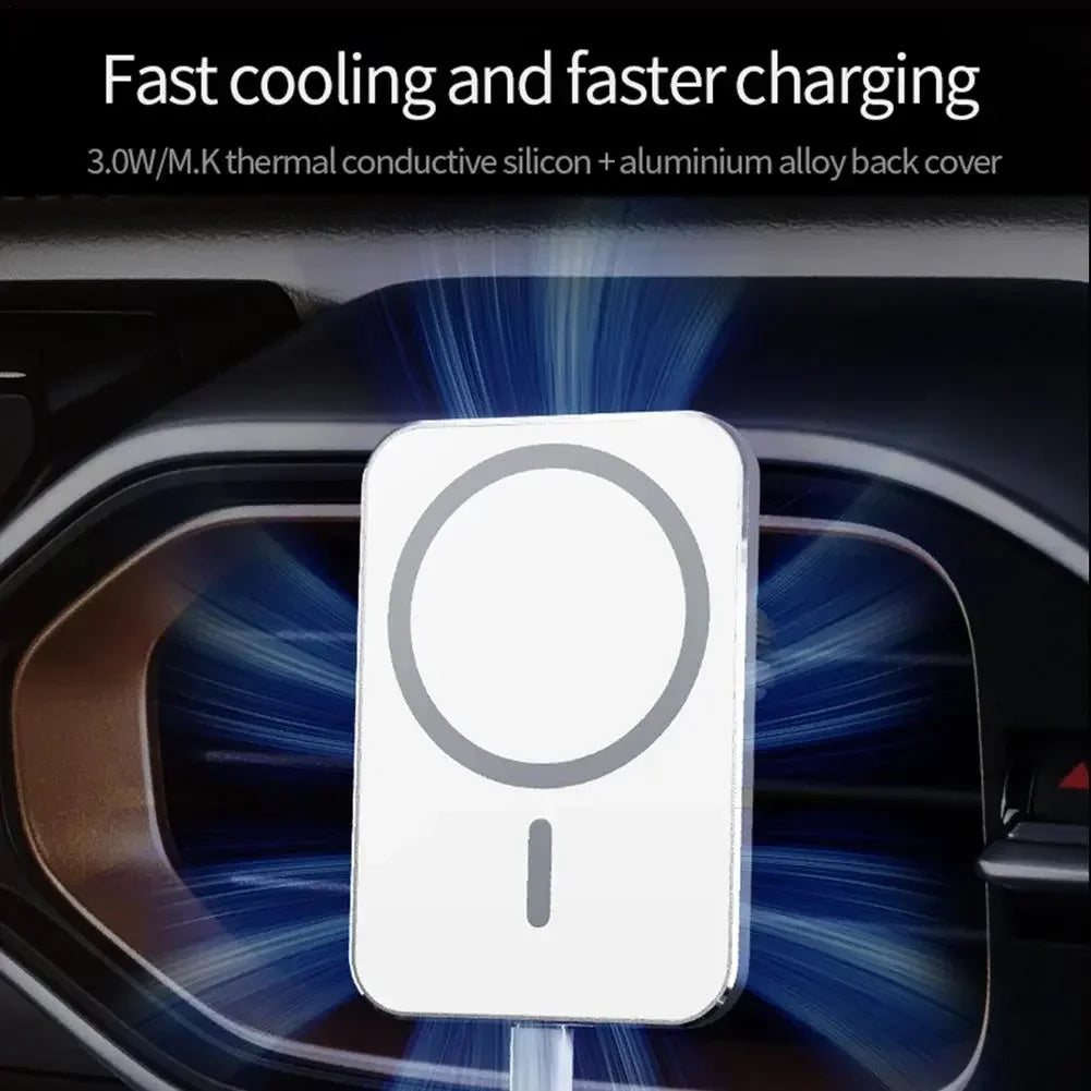 15W Qi Car Charger | Magnetic Wireless Car Mount for iPhone 12/13 Pro lifestyle view