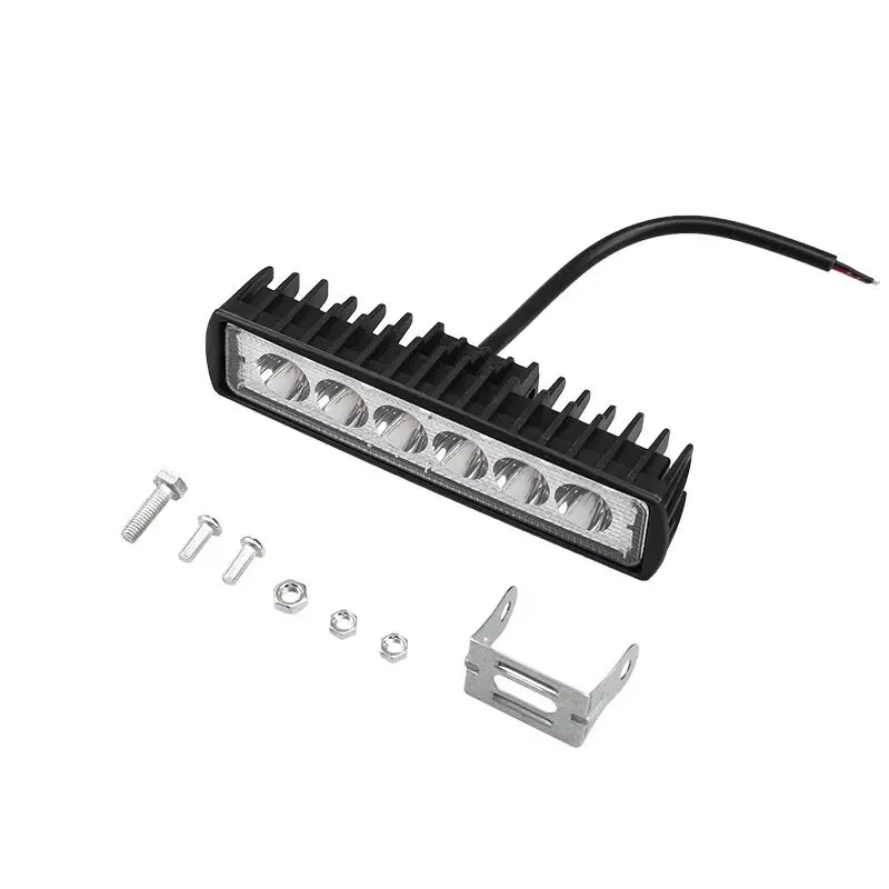 18w 6 LED Car Work Light High Bright Spotlight Universal Offroad Automobile Truck Drivin detail view