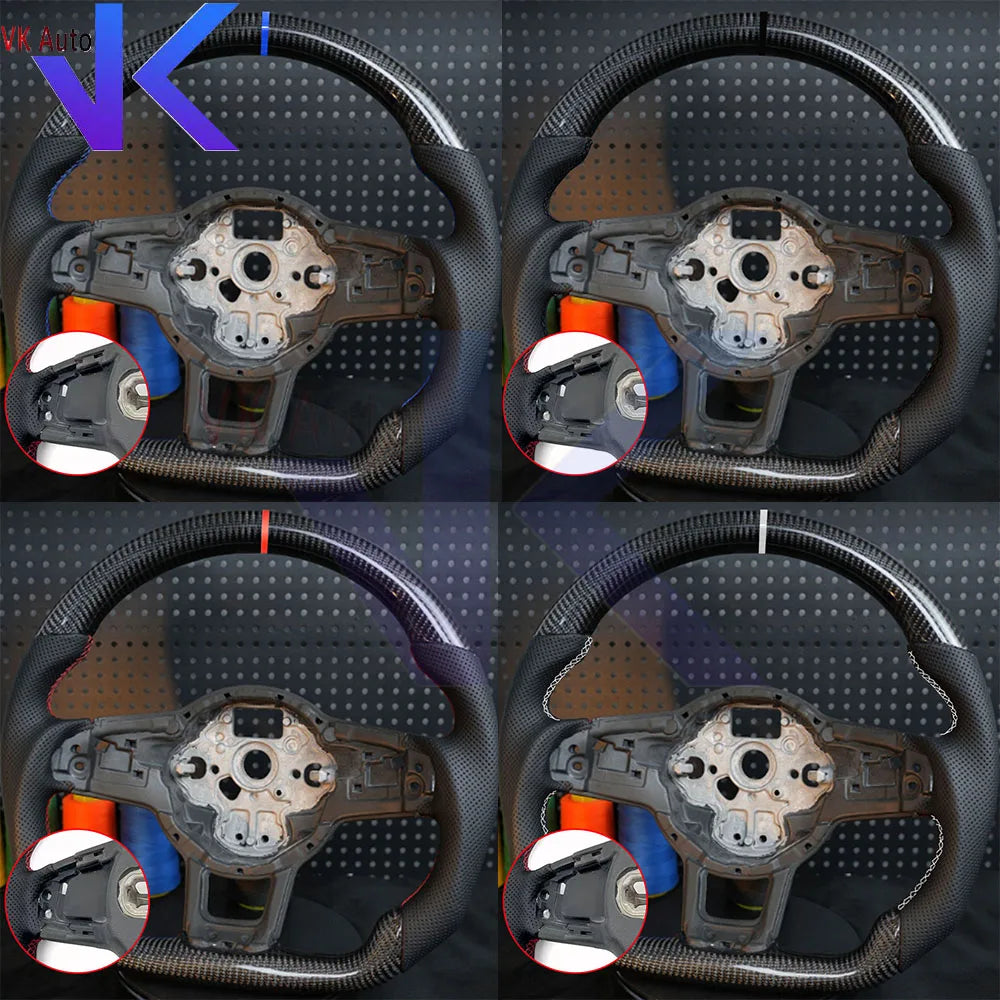 Carbon Fiber Customized Steering Wheel leather Alcantara For Tiguan Passat VW Golf MK7 7.5 GTI GTD GTE 2013-2020 GTI