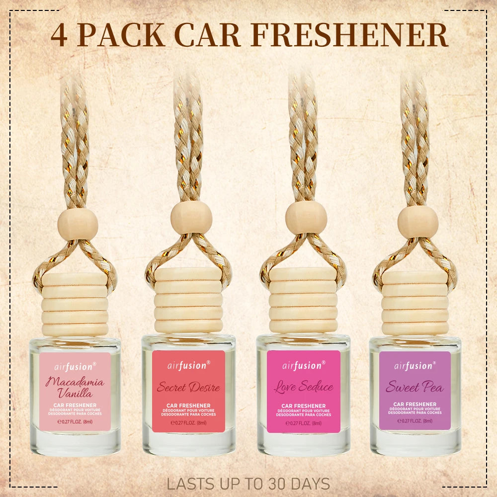 4 Pack Hanging Car Air Freshener & Diffuser | 120-Day Long-Lasting Fragrance Variety lifestyle view