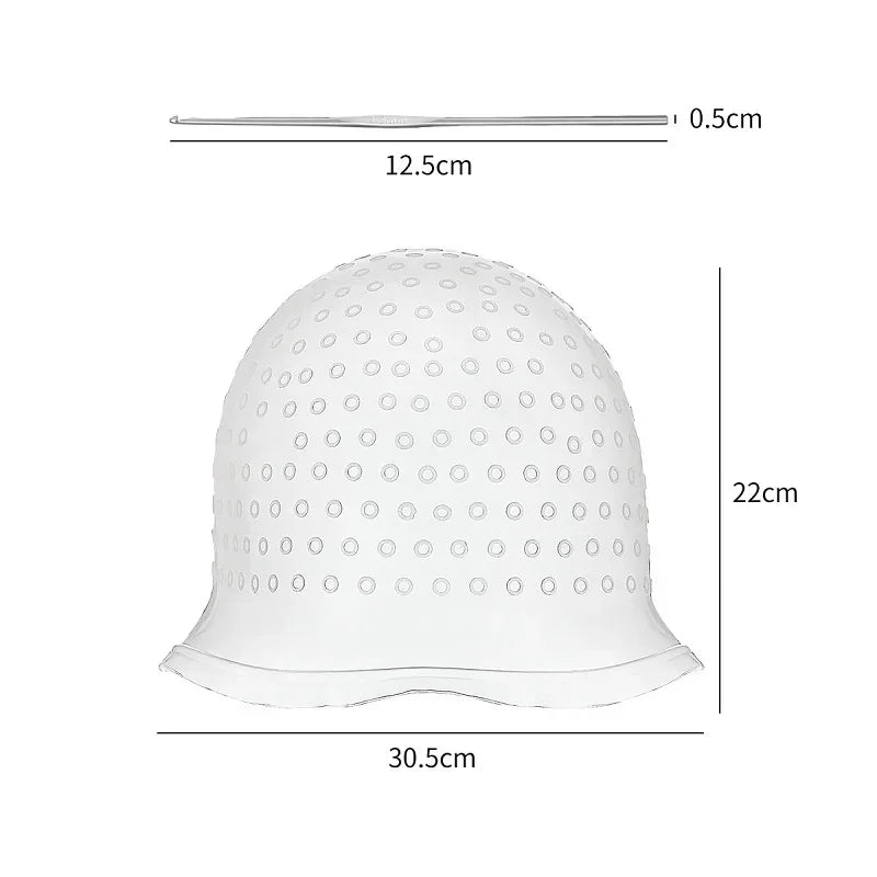 Silicone Cap for Scratches Hair Painting Hat for Scratches Silicone Meches Hair Coloring detail view