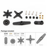 DSpower 25T 28T RC Servo Arm Double Head Round Type Steering Gear Accessories Set for RC Car Drone Plane Parts Emax JX Feetech