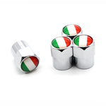 DSYCAR 4 Pieces Italy Flag Car Tire Valve Caps | Aluminium Alloy Airtight Stem Covers alternate view