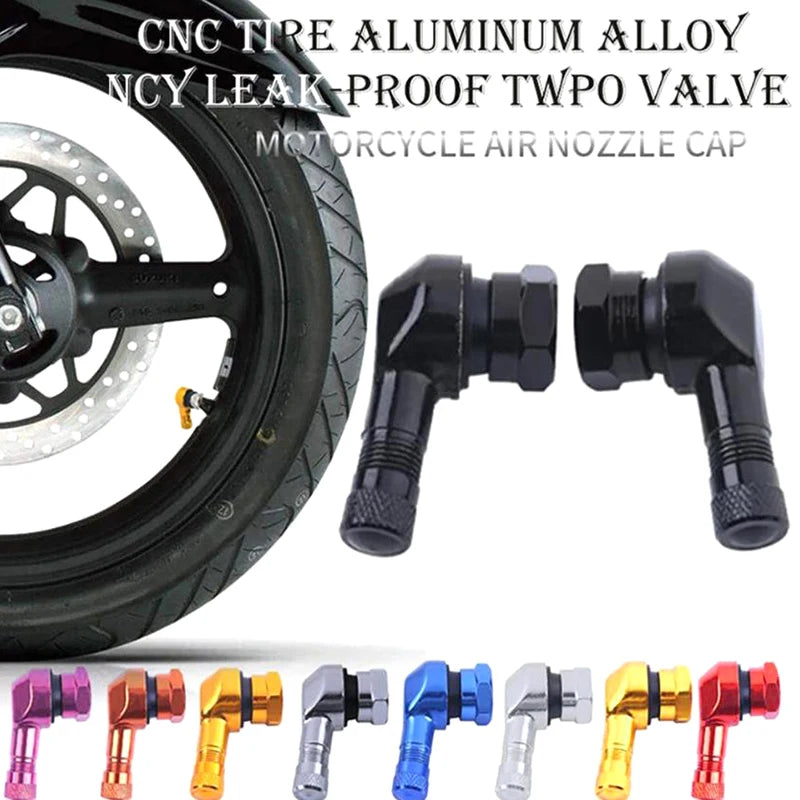 1Pc Aluminum Alloy Valve Motorcycle Rim 90 Degree Angle | Tubeless Tire Valve Stems