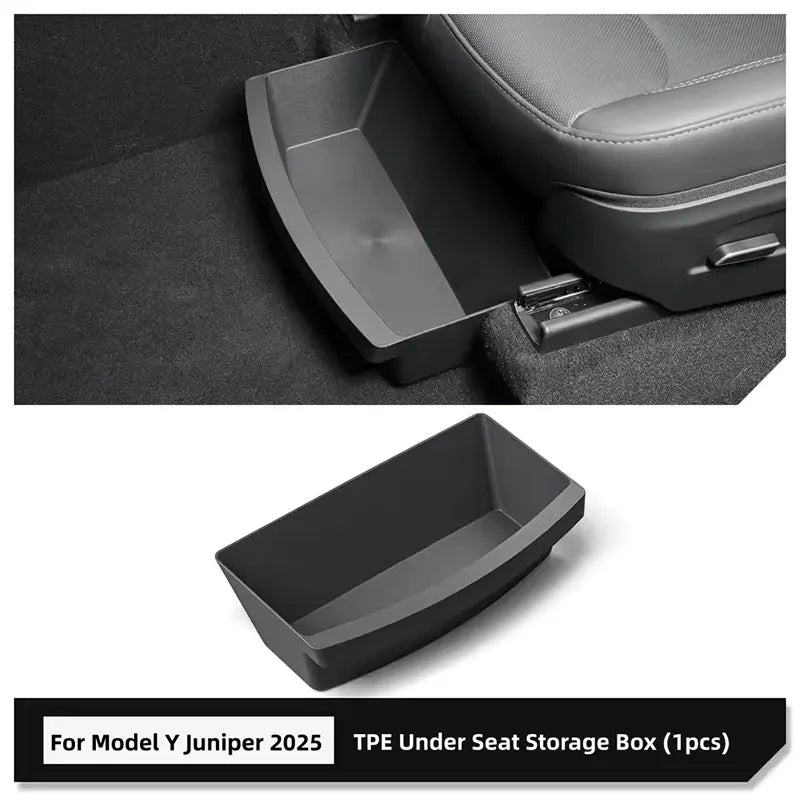 Front Row Under Seat Storage Box for Tesla Model Y 2025 Juniper | TPE Car Organizer alternate view