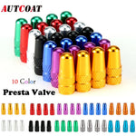 4Pcs/Set Aluminum Alloy Road MTB Track Racing Bike Tube Tyre Bicycle Tire Wheel French Valve cap Pre