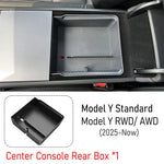 Center Console Organizer for Tesla Model Y Standard RWD 2026 Accessories Trunk Side Storage Box Cup Holder Brake Gas Pedal Cover