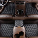 Car Floor Mats 5Pcs Universal Quality PU Leather Waterproof Auto Foot Pad Protector Auto detail view