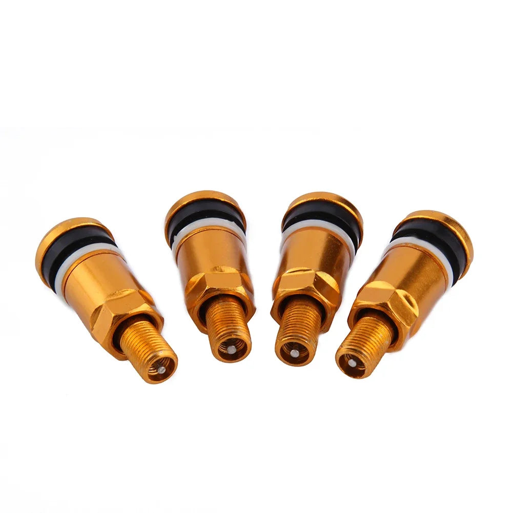 4pcs Universal Metal Car Motorcycle Tubeless Wheel Tyre Valve Stems Caps | Aluminum A lifestyle view