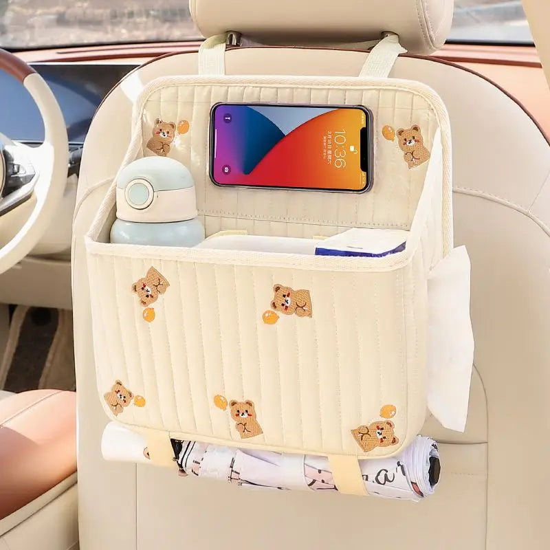 Car Seat Back Organizer Multifunctional Storage Bag Auto Rear Seat Hanging Pouch for Car detail view