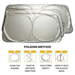Car Window Sunshade Cover | Folding Auto UV Protection Windshield Visor close-up view