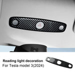 ABS Carbon Fiber Steering Wheel Frame Cover For Tesla Model 3 Highland 2024 Model Y Juniper 2025 Trim Car Interior Accessories