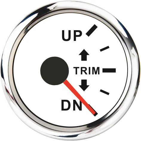 52mm Marine Trim Tilt Indicator Meter | 2 Inch Boat Trim Gauge for Inboard Outboard En close-up view