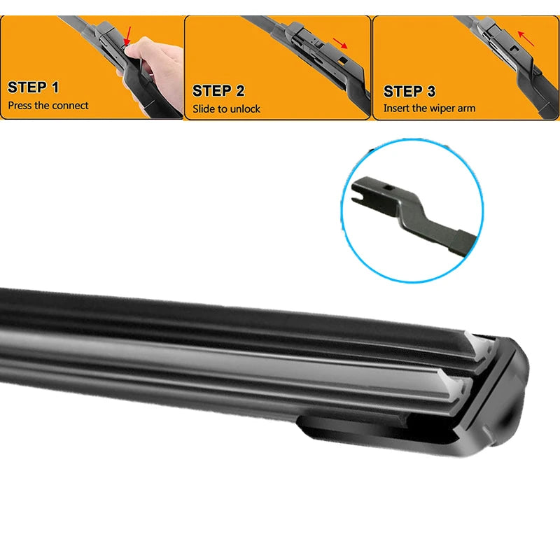 Universal Car Wiper Blades | Soft Dual Rubber Frameless Windshield Wipers lifestyle view
