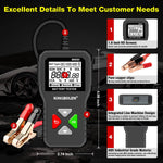 KINGBOLEN BM550 6V 12V 24V Car Battery Tester，Auto Battery Analyzer 100-2000 CCA BM550 Battery Tester, Accurate Digital Automotive Alternator Tester for Cars Trucks SUV ATV Boats Motorcycles