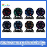 2 Inch 52mm Smoke Lens Turbo Boost Gauge | 8 Color Backlight Car Gauge with Sensor