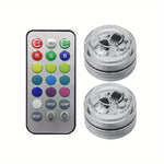 Adhesive RGB LED Atmosphere Lamp with Remote Control close-up view
